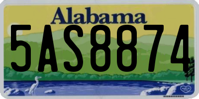 AL license plate 5AS8874