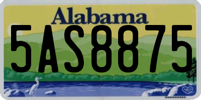 AL license plate 5AS8875