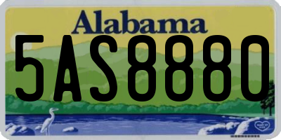 AL license plate 5AS8880
