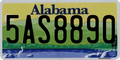 AL license plate 5AS8890