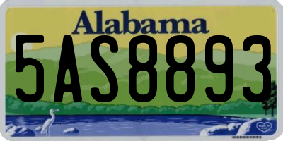 AL license plate 5AS8893