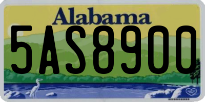 AL license plate 5AS8900