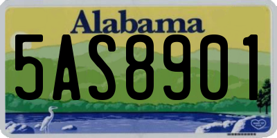 AL license plate 5AS8901