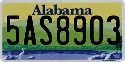AL license plate 5AS8903