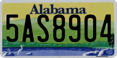 AL license plate 5AS8904