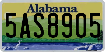 AL license plate 5AS8905