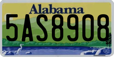 AL license plate 5AS8908