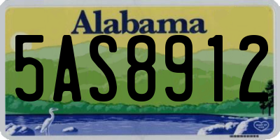 AL license plate 5AS8912
