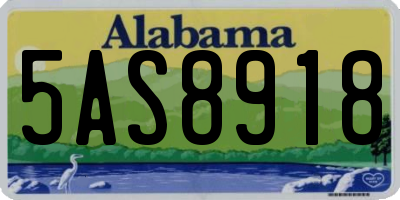 AL license plate 5AS8918