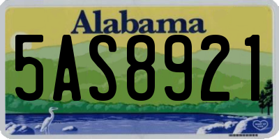 AL license plate 5AS8921