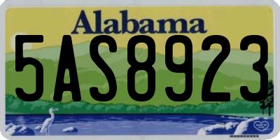 AL license plate 5AS8923