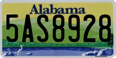 AL license plate 5AS8928