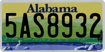 AL license plate 5AS8932