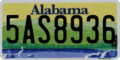 AL license plate 5AS8936