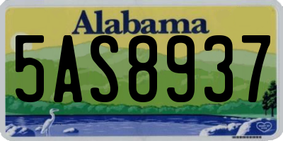 AL license plate 5AS8937