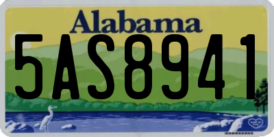 AL license plate 5AS8941