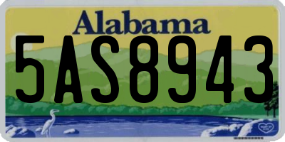 AL license plate 5AS8943