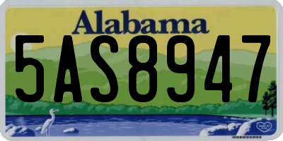 AL license plate 5AS8947