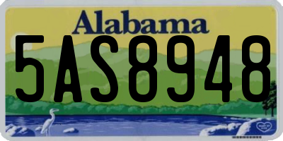 AL license plate 5AS8948