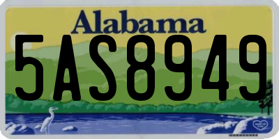 AL license plate 5AS8949