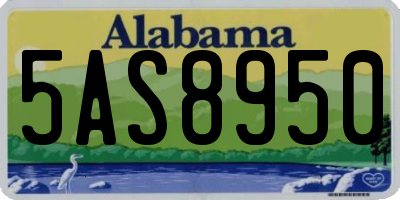 AL license plate 5AS8950