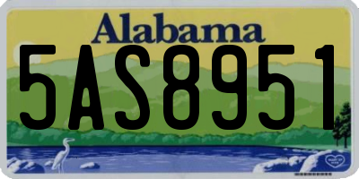 AL license plate 5AS8951