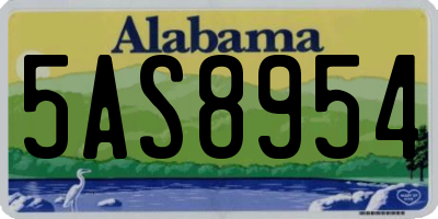 AL license plate 5AS8954