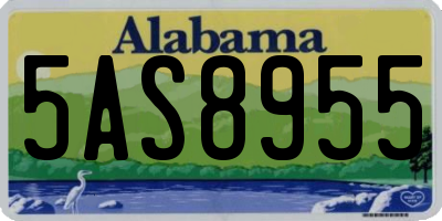 AL license plate 5AS8955