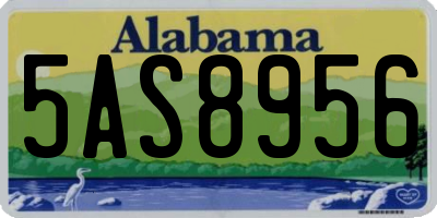 AL license plate 5AS8956
