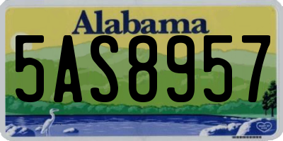 AL license plate 5AS8957