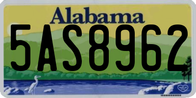 AL license plate 5AS8962