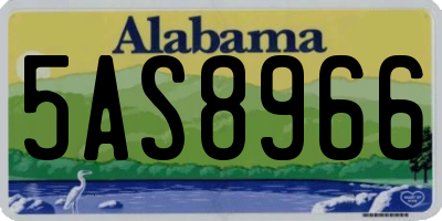 AL license plate 5AS8966