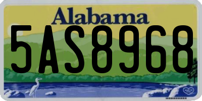 AL license plate 5AS8968