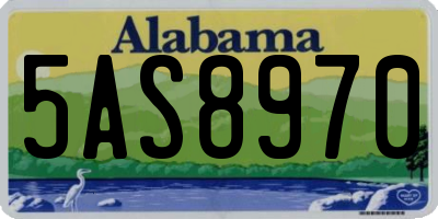 AL license plate 5AS8970