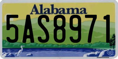 AL license plate 5AS8971