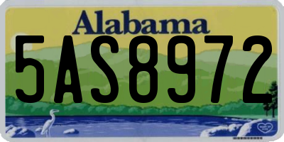 AL license plate 5AS8972