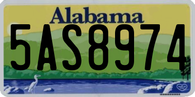 AL license plate 5AS8974
