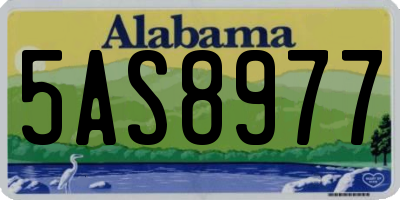 AL license plate 5AS8977