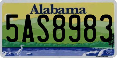 AL license plate 5AS8983