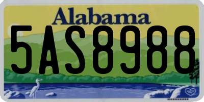 AL license plate 5AS8988
