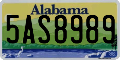 AL license plate 5AS8989