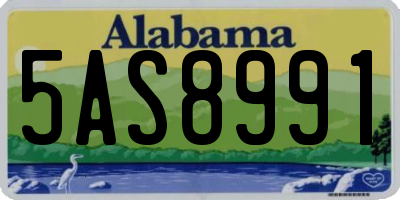 AL license plate 5AS8991