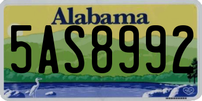 AL license plate 5AS8992