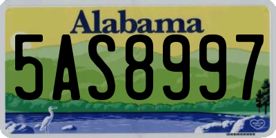 AL license plate 5AS8997