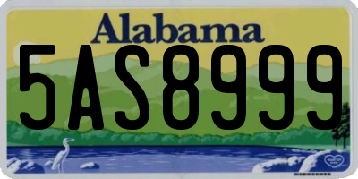 AL license plate 5AS8999