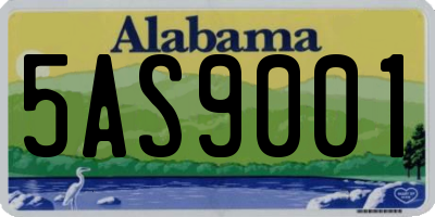 AL license plate 5AS9001