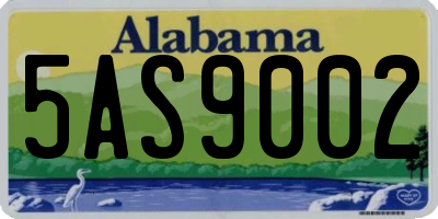 AL license plate 5AS9002