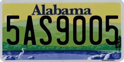 AL license plate 5AS9005