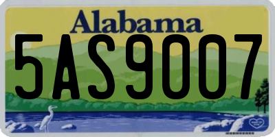 AL license plate 5AS9007
