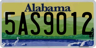 AL license plate 5AS9012
